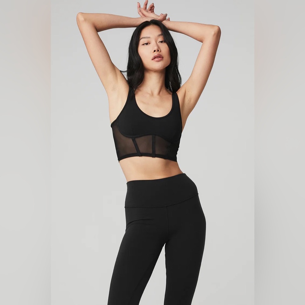 🖤NWT ALO Yoga Airbrush Mesh Corset Tank